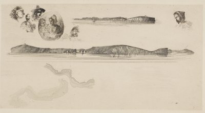 Skizzen auf der Küstenvermessungsplatte, 1854-55 von James Abbott McNeill Whistler